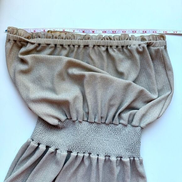 NWT Ramy Brook women's Knit Marina Strapless Sparkle Dress in neutral color. Siz - Picture 14 of 14